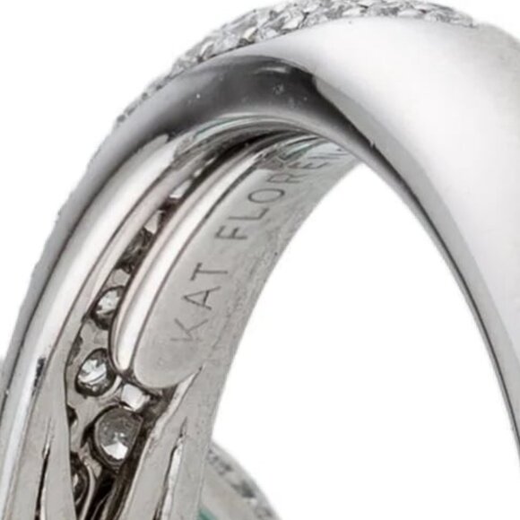 Kat Florence 18K 2.69ct Paraiba Tourmaline & Diamond Cocktail Ring Size: 5.75 - Picture 10 of 17